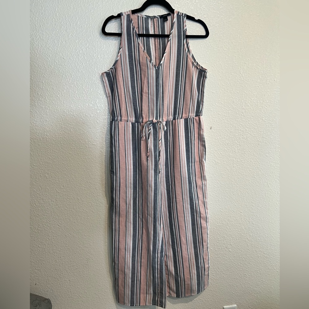 Anthropologie Drew striped sleeveless cropped leg jumpsuit